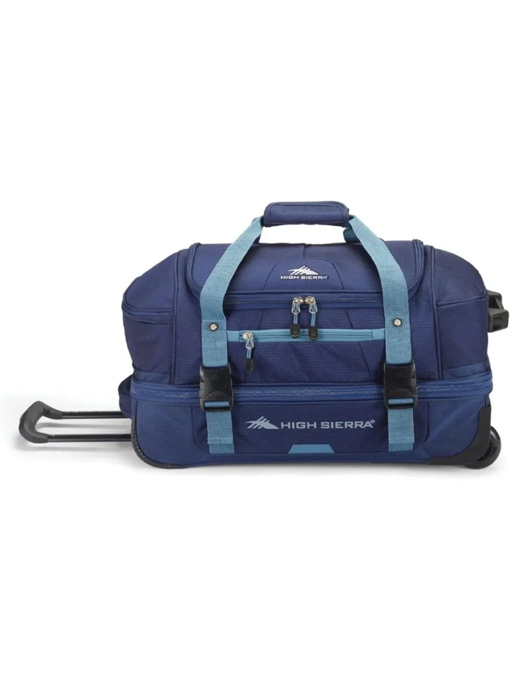 Lightweight 22” Wheeled Rolling Duffle Bag, Durable Weekender Travel Bag, 50L